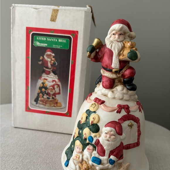 Vintage Lighted Santa Bell - Picture 9 of 14